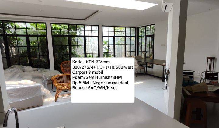 Rumah Luas Semi Furnished @villa Melati Mas 1