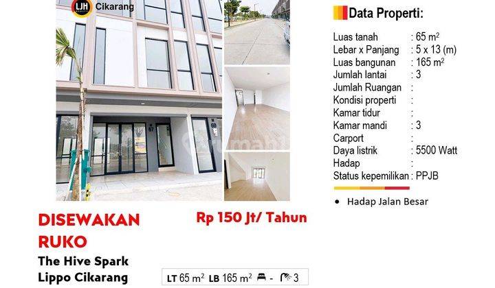 Ruko Modern 3 Lantai 3 Akses Siap Sewa  1