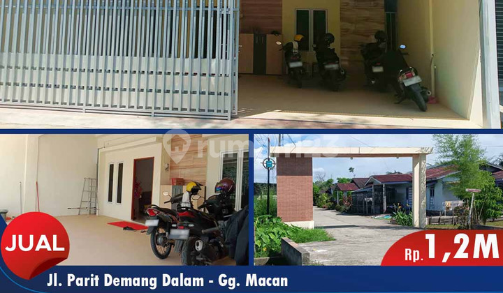 Translation: For Sale Ready-to-Occupy House, Well-Maintained, Equipped with Sliding Gate and Bathtub on Jl. Parit Demang Dalam Translation: For Sale Ready-to-Occupy House, Well-Maintained, Equipped with Sliding Gate and Bathtub on Jl. Parit Demang Dalam