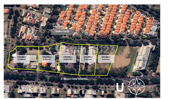 Kavling Strategis Dekat Nashos Cocok Untuk Usahadekat Unesa Dekat Pakuwon Mall Dekat Graha Family Babatan Wiyung Surabaya Barat