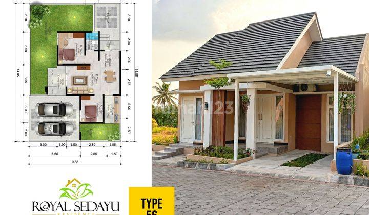 Cocok Investasi, 20 Menit Titik Nol Kilometer Jogja, Siap Bangun 3