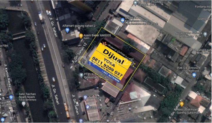 Tanah Dijual Jl. Gunung Sahari Jakarta Pusat 2