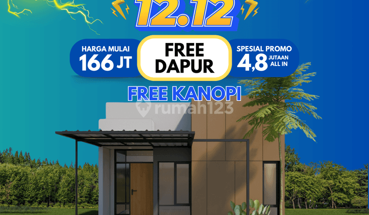 Promo Rumah 4,8 Jutaan Free Kanopi Dan Free Dapur  1