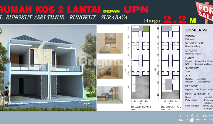 RUMAH KOS SIAP PAKAI LOKASI RUNGKUT ASRI !! 2