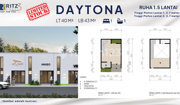 Dijual Unit Rumah Usaha 1.5 Lantai cocok Untuk Usaha Apapun 2