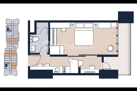 Apartemen 1 Br Unfurnish Di Antasari Place Jakarta S8681 2