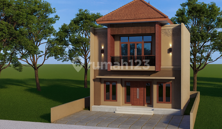 Rumah Dijual daerah Godean Jogja Gaya Arsitektur Bali Style Type 80