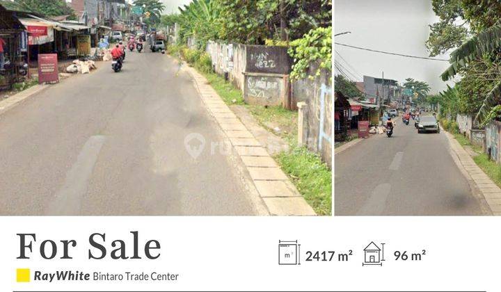 Dijual Tanah Luas Pinggir Jalan Sawah Baru Ciputat 1