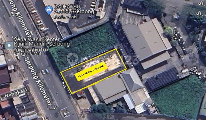 Lahan Komersial Pinggir Jalan Raya Serpong, Tangerang 