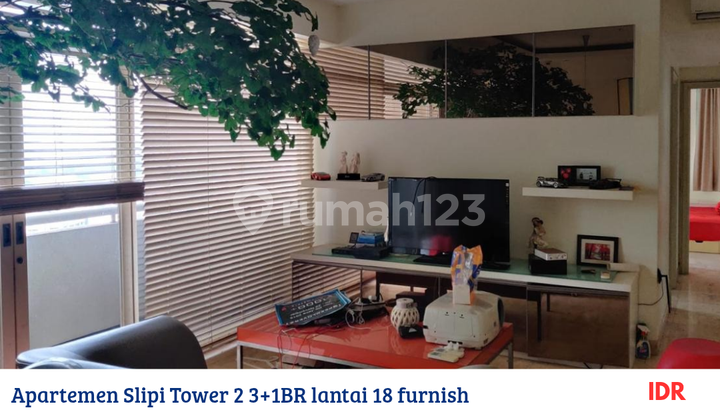 Nvtds0166 Apartemen Slipi Tower 2 3+1 Br Lantai 18 Furnish Full Renovasi Siap Huni Jakarta Barat