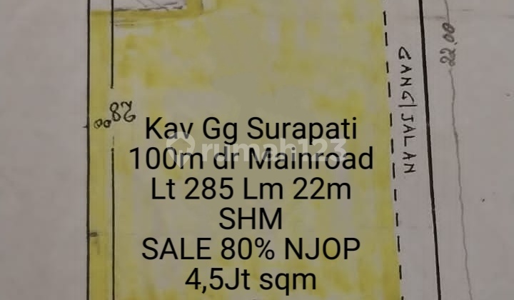 Kav Gg Surapati 80% NJOP Kav Gg Surapati 80% NJOP