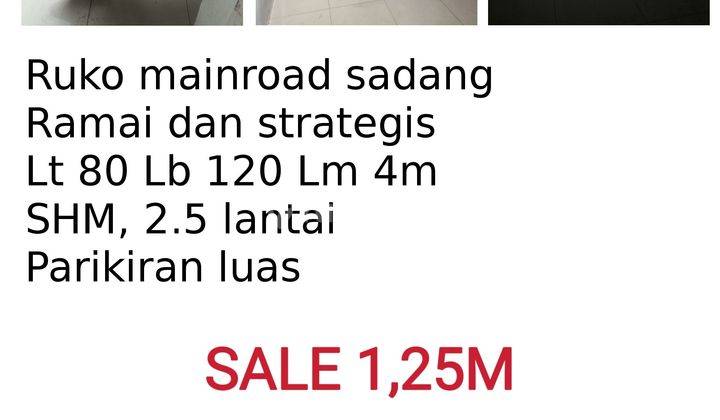 Ruko Sadang dekat Taman Kopo Indah 1