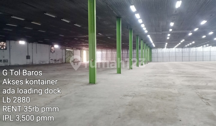 Baros Cimahi Toll Warehouse has a loading dock.