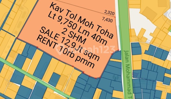 Kavling Mainroad Tol Moh Toha Kavling Mainroad Tol Moh Toha