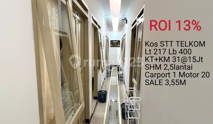 KOS STT TELKOM ROI BESAR 13%
