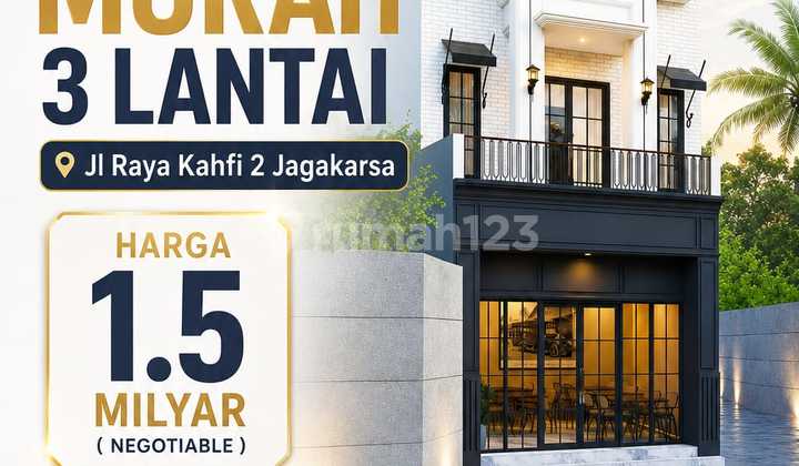 3-Storey Shophouse, New, on the edge of Kahfi 2 Main Road, Jagakarsa, Near the Station 1