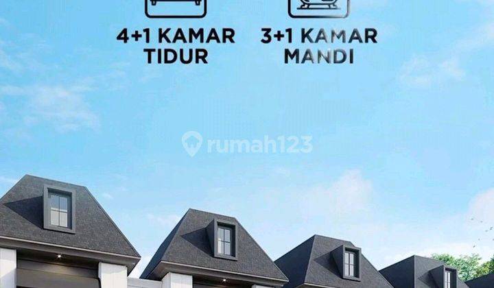 Rumah 3 Lantai 4+1 Kamar Tidur Di Bambu Apus