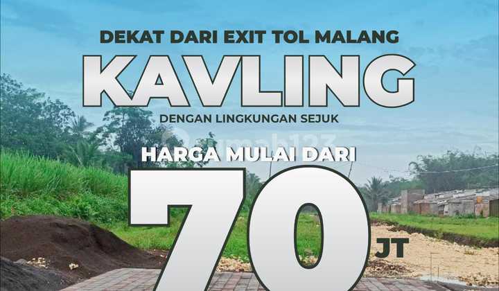 Tanah siap bangun dalam perumahan 60 m² dekat exit tol Malang  3