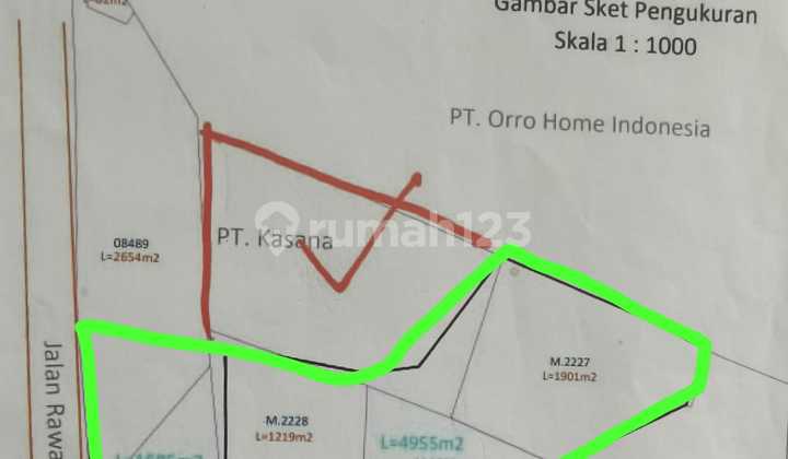 Tanah di Rawa buaya 
Jakarta barat SHM 2