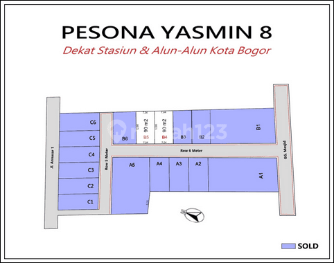 Tanah Emas SHM Dekat Stasiun Kota Bogor, Siap Bangun 2