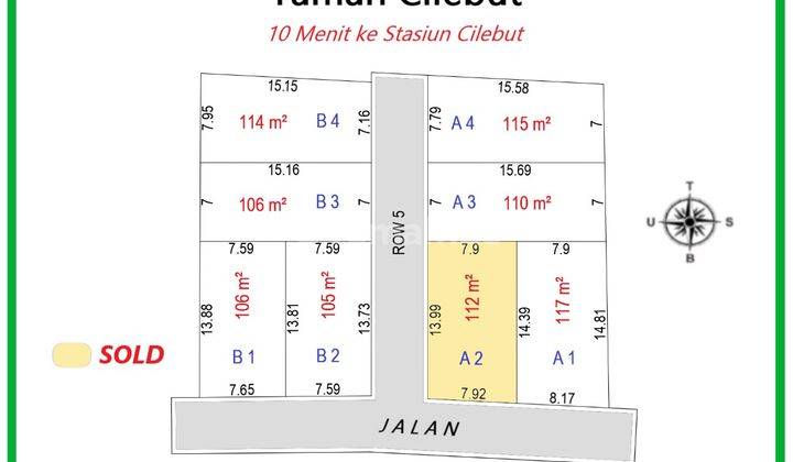 2 Jt an Dekat Stasiun Cilebut. Angsur 12x Bunga 0  1