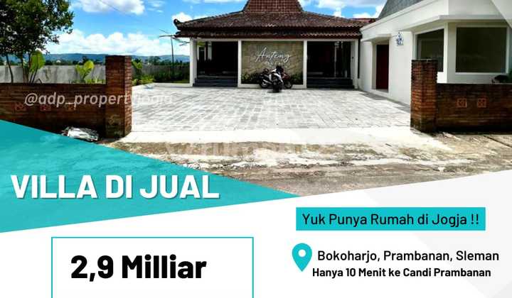 Villa Siap Huni Konsep Collonial Heritage Lokasi Strategis di Bokoharjo Prambanan Sleman