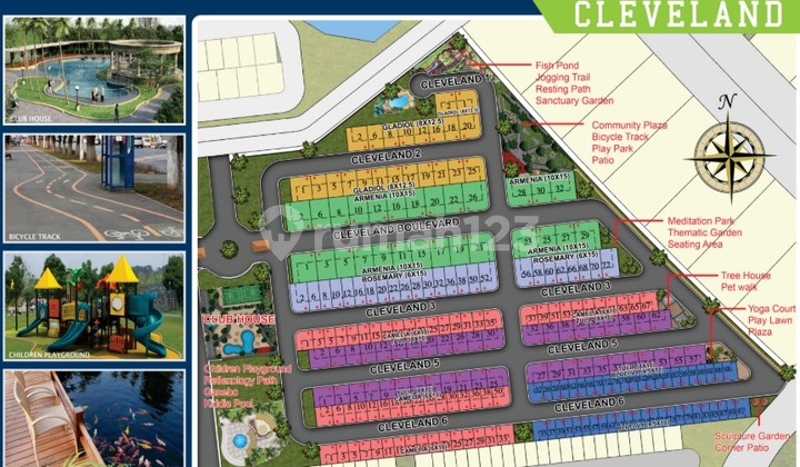 Disewakan Rumah di Cluster Cleveland Pik 2, Uk.5x10m2, Ready di Bln Maret, Harga : 50 Juta/Tahun 2