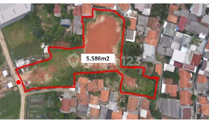 Dijual kavling Dpr,Cipondoh,Luas:5586m,Shm,Harga: 5 jt/m