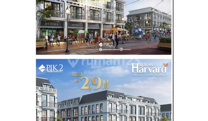 Ruko Harvard,Pik 2,Uk 4.5x12.5m,3 lantai,masih ada cicilan panjang,Harga:3.9 M nego