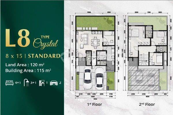 Rumah 2lt 120m 4+1kt Cluster Mahakam Mts Jgc Jakarta Garden City 2