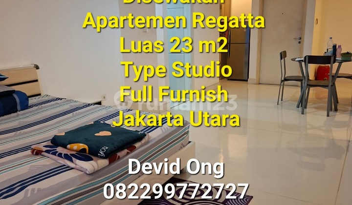 For Rent Studio Type Apartment Regatta, North Jakarta