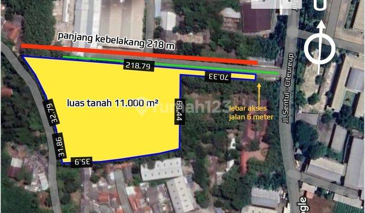 Tanah Kavling Industri di sentul Jalan Lanbau Cibinong Bogor 1