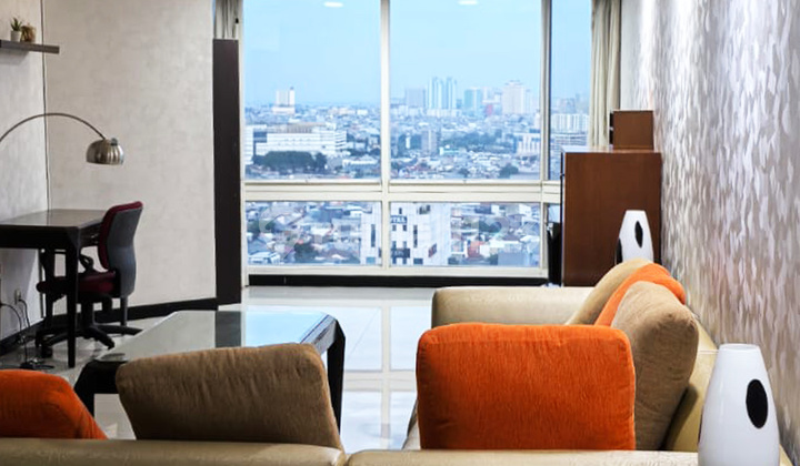 For Rent Taman Anggrek Condominium, Fully Furnished 3 Bedrooms, Middle Floor 2