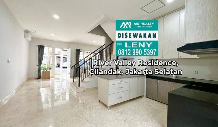 Disewakan Landed House 2 Kamar Tidur Semi Furnish River Valley Residences, Cilandak, Jakarta Selatan 2