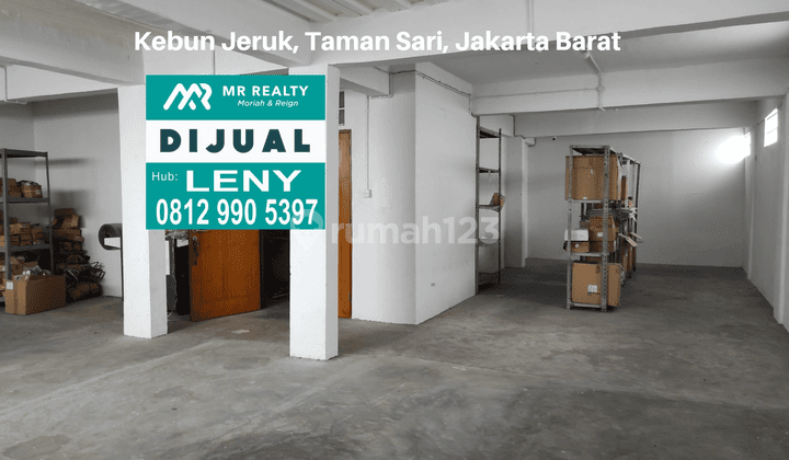 GEDUNG KANTOR 4 LANTAI SIAP PAKAI DI KEBUN JERUK, TAMAN SARI, JAKARTA BARAT, ADA LIFT 1