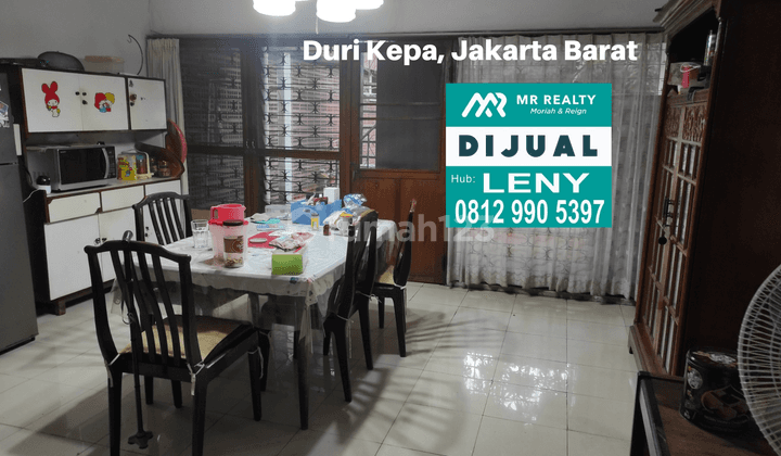 MURAH..LOKASI STRATEGIS...RUMAH LAMA LT 448 M2 DI DURI KEPA, JAKARTA BARAT, HITUNG TANAH 1