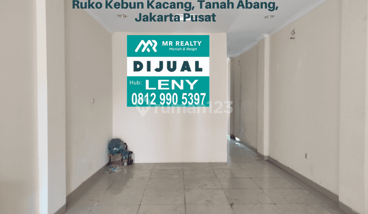 LOKASI BAGUS..RUKO BAGUS SIAP PAKAI LT 135 M2 DI KEBUN KACANG, TANAH ABANG, JAKARTA PUSAT 1