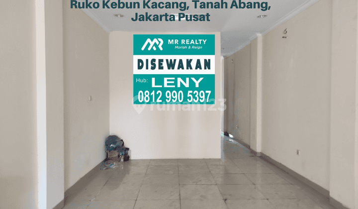 LOKASI BAGUS.. RUKO BAGUS SIAP PAKAI LT 135 M2 DI KEBUN KACANG, TANAH ABANG, JAKARTA PUSAT 2
