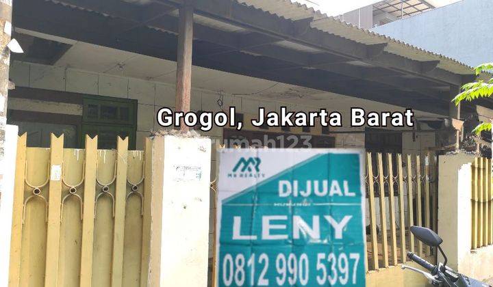 MURAH...RUMAH LAMA DI GROGOL, JAKARTA BARAT, HITUNG TANAH, LAGI BU 1