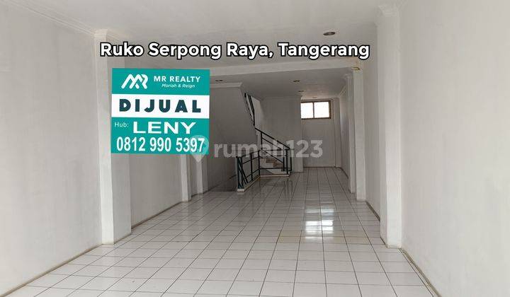 Murah..ruko Gandeng Komersil Siap Pakai 3,5 Lantai Di Serpong Raya, Tangerang, Jalan Raya 1