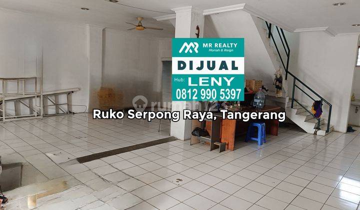 *murah..dijual Cepat Ruko Gandeng Komersil Siap Pakai 3,5 Lantai Di Serpong Raya, Tangerang, Jalan Raya 1