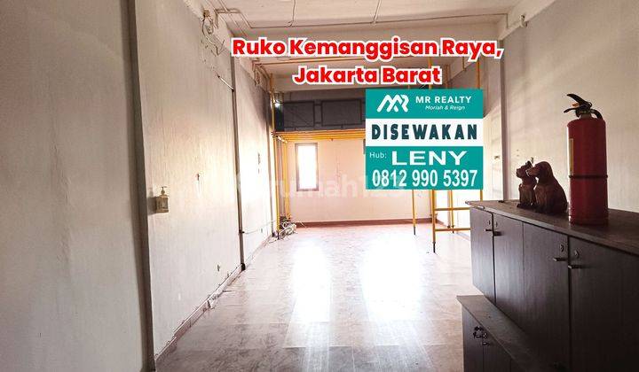 Murah... Ruko Komersil Siap Pakai 3,5 Lantai Di Kemanggisan Raya, Jakarta Barat, Jalan Raya 1