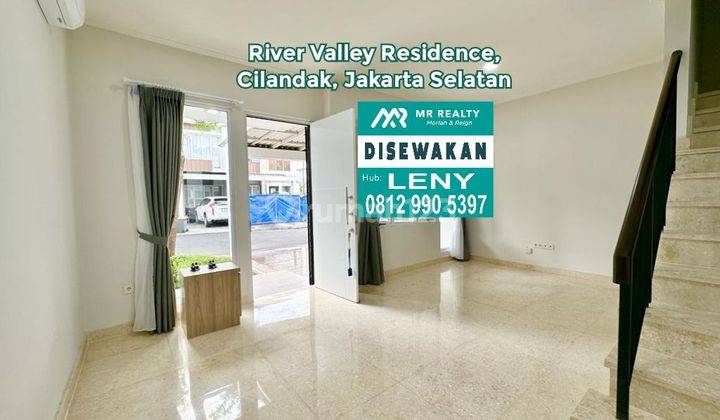 Disewakan Landed House 2 Kamar Tidur Semi Furnish River Valley Residences, Cilandak, Jakarta Selatan 1