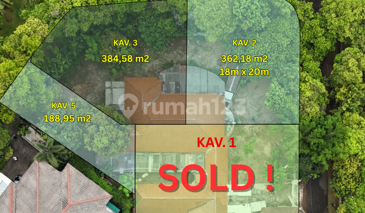 RUMAH LAMA HITUNG TANAH HOOK POSITION LINGKUNGAN TENANG, RINDANG, NYAMAN DEKAT SENAYAN DAN SCBD