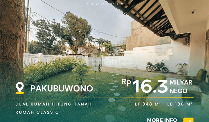 For Sale Rumah Hitung Tanah At Pakubuwono 1