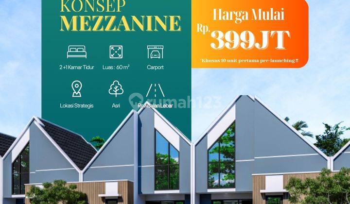 Rumah Strategis Konsep Mezzanine 3 Kamar Dekat Tol Pamulang 1