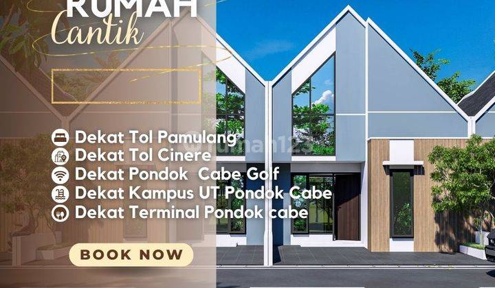  Hunian Unik Mezzanine di Cinangka, Rumah 400Juta an , Dekat Upn Limo Dan Uin Ciputat  1