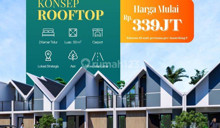 Rumah Strategis 2 Kamar Ada Balkon Rooftop Dekat Tol Pamulang 1