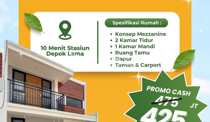Dijual Cepat Rumah Siap Huni Dekat Stasiun Depok Bebas Banjir SHM Dijual Cepat Rumah Siap Huni Dekat Stasiun Depok Bebas Banjir SHM