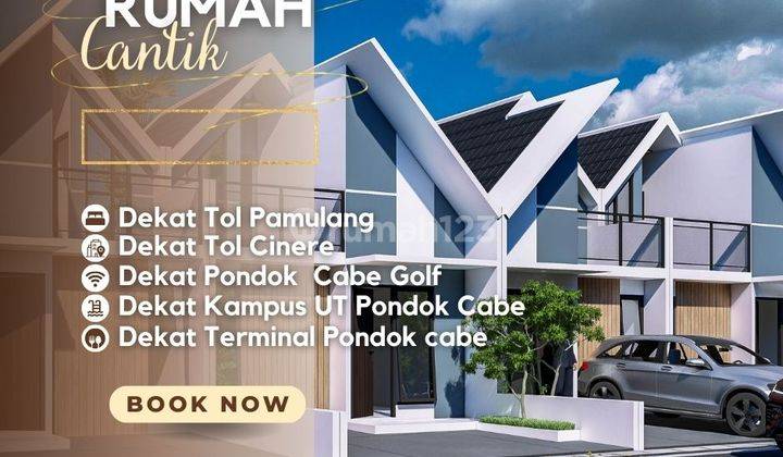 Jual Rumah 2 Kamar Tidur Dengan Rooftop Balkon, Dekat Tol Cinere Dan Pamulang, Harga 300 Jutaan 1